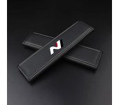2Pcs Leather Car Seat Belt Shoulder Pad Covers For Hyundai i10 i20 i30 NLine Sonata Tucson Azera Elantra Veloster Kona Santa