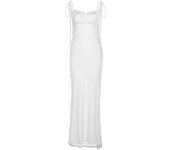 Nibber Suspenders Women's Dresses Tie Pleats Solid Shirring Temperament Elegant Vacation Dinner Peach Buttocks Mermaid Bodycon
