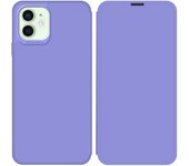 Tumundosmartphone Funda Silicona Líquida con Tapa para Iphone 12 Mini (5.4) color Morado Pastel