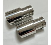 CARS attachment Exhaust pipe Tail pipe muffler Sharp tail Universal stainless steel Straight edge flared silver 114mm 101mm 89mm