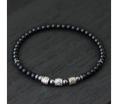 Noter Men 4mm Stone Bracelet Sanskrit Meditation Yoga Beaded Braclet Casual Jewelry Accessories Pulseira Masculina Gift For Him