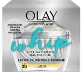 Crema Hidratante Facial Olay Luminous Whip 30 SPF - Absorción Instantánea - Resplandor Duradero - Acabado Mate