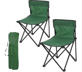 Paquete de 2 Sillas Camping Plegables Ligeras portátiles al aire libre mochila camping silla de playa silla de pesca