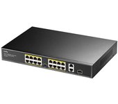 Cudy fs1018ps1 switch gigabit de 16 puertos de 10/100 mbits con 2gbe y 1 puerto sfp