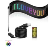 Pantalla LED Flexible Personalizable RGB, Rótulo con Control por Bluetooth Móvil App, Pixel Art Digital Programable, Letrero USB.