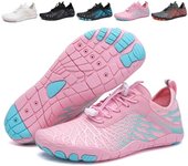 Zapatos de agua para senderismo descalzos para mujeres y hombres - Calzado deportivo transpirable y antideslizante - Zapatos de natación con punta ancha