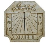 Reloj Solar Modelo Ramas de Olivo 39x39cm - Fabricado en Hormigón-Piedra - Resistente a Inclemencias Meteorológicas - Marca AnaParra