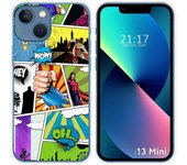 Funda Silicona compatible con iPhone 13 Mini (5.4) diseño Comic Dibujos