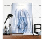 1PC Pop Jungkook 3D Singer Poster Self-adhesive Art Waterproof Paper Sticker Coffee House Bar Room Wall Decor