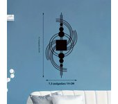 Circular and Square Geometric Metal Wall Art Decor - Stylish Sculpture for Living Room - Iron Art Wall Decoration