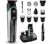 Recortadora de Barba para hambres, Kit De Cuido personal para helbres a prueba de Agua IPX7 with cortador de Cabello inalámbrica, Nariz, Regalos para helbres
