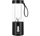 Licuadora portátil para batidos y batidos, mini licuadora de 530 Ml, recargable Y 6 Hojas, licuadora de Frutas de 4000 mAh, exprimidor personal, Taza de licuadora portátil para Cocina de viaje, 1 Pieza Negra