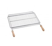 Parrilla extensible 10cm de acero zincado para barbacoa. Medida: 60x40cm. 2724 Sauvic