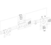 Soporte para Monitor Dual Neomounts Negro FPMA-CB100BLACK 10-27 18kg