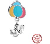 2024 New 925 Silver Tricolor Butterfly Balloons Dachshund Dog Beads Fit Original Pandora Charms Bracelet Jewelry Gift to Women