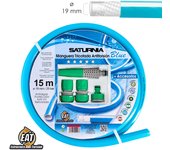 Saturnia SATURNIA Manguera Tricotada No Torsion Blue Ø 19 Mm. Rollo 15 Metros. Con Accesorios, Manguera Anti Torsion, Manguera Sin Dobleces - No Se Tuerce, Mayor Durabilidad