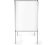 Tectake - Expositor A1 a doble cara 120 cm + 2 láminas transparentes protectoras  Para tamaño DIN A1, a doble cara  Medidas con marco 88 x 64 cm  Visual (sin marco) 82,5 x 57 cm  Altura 120 cm  Esquinas redondeadas para reducir el riesgo de lesiones