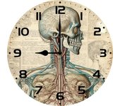 Reloj de pared de madera para máquina de coser, reloj de pared con pilas de 10.0 in, sin tictac, estilo rústico de granja para dormitorio, baño, sala de estar, oficina en casa, escuela