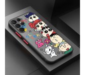 Crayon Shin-chan Cute Cartoon For Samsung Galaxy S24 S23 S22 S21 S20 Ultra Plus FE Note 20 5G Frosted Translucent Phone Case