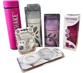 Pack 2 Biberones Cristal, termo, dosificadores, chupetes y mordedor marca Twistshake