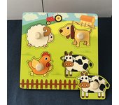 Baby Wooden Montessori Puzzle Child Game Wooden Puzzle 3D Cartoon Animal Puzzle Babies Toys Puzzles For Kids 1 2 3 Year Old