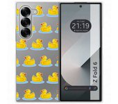 Tumundosmartphone Funda Carcasa Dura Transparente para Samsung Galaxy Z Fold 6 5G diseño Pato Dibujos