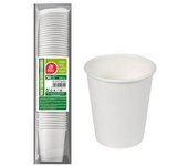 Pack de 50 Vasos de Cartón Blancos 200cc Best Products Green