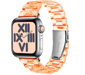 Transparent Resin strap for apple watch band 42mm 40mm correa 44mm 38mm Smart Wrist link bracelet iwatch series 8 7 6 5 4 SE 9