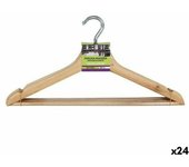 Juego de Perchas Confortime Antideslizante Marrón Madera 3 Piezas (24 Unidades)