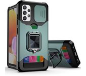 Best Sale Armor Card Holder Phone Case For Samsung A52 72 12 13 14 15 22 23 25 35  Back Covers Ring Phone Bag For Galaxy A73 A53