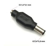 DC4.5 x 3.0mm 7.4 x 5.0mm DC Male to 5.5 x 2.1mm DC2.5mm Female Power Plug Adapter Connector with chip for DELL for HP 180W 240W