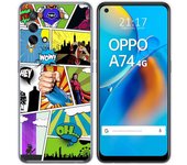 Tumundosmartphone Funda Gel Tpu para Oppo A74 4G diseño Comic Dibujos