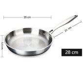 304 Stainless Steel wok Frying Pan Fried Steak Pot Uncoated Kitchen Cookware For Gas Stove Induction Cooker 28/30cm NonStick Pan