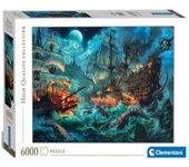 Puzzle 6000 piezas La Batalla de los Piratas Clementoni