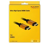 Delock Cable HDMI 8K 60Hz 48 Gbps 2,00 M de Longitud Ultra HD2 4K 120Hz Earc UHDTV HDR 10+ VRR Dolby Vision para Xbox PS4 Blu Ray 85729