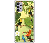 Funda compatible con Samsung Galaxy A32 5G - Tucanes fondo Verde