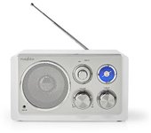 Radio FM | Diseño De mesa | FM | Adaptador de Corriente | Analógico | 15 W | Bluetooth®| Blanco