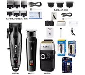 Kemei KM-2290 KM-1113 KM-2026 professional Electric hair clipper kit Men's Shaver Cordless Barber Hair Trimmer USB beard Razor