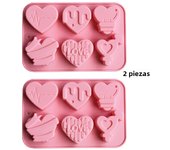 1/2pcs 6 Holes Love Silicone Candy Mold DIY Heart Shaped Candle Soap Mould Chocolate Pudding Jelly Cake Decoration Baking Tool