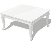 vidaXL Mesa de centro blanco brillante 80x80x42 cm, 100x60x42 cm, 115x65x42 cm Mesita de Salón o Comedor o Auxiliar Mesa de Café Meuble Salón