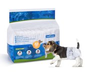 Nobleza 12x Pañales para Perros Desechables Hembra Cachorro Entrenamiento Pañales Súper Absorbente Envolturas para Mascotas Paquete de 12