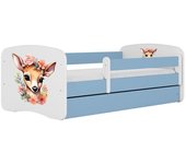 Cama 160 x 80 cm Kocot Kids com gaveta e colchão BabyDreams Bambi Blue