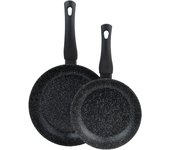 Juego de 2 sartenes Ø20Ø24cm en aluminio forjado Ibon Black San Ignacio