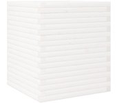vidaXL Jardinera de madera maciza de pino 60x60x68,5 cm Color Pino natural,  Blanco,  Marrón cera y mas