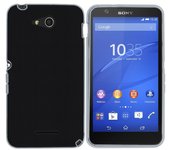 Tumundosmartphone Funda Gel Efecto Piel para Sony Xperia E4G Color Negra