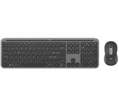 Logitech mk950 pack inalambrico usb teclado multimedia + raton 1000dpi - botones easy-switch - color grafito
