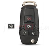 jingyuqin 2/3/4Buttons Flip Folding Remote Car Key Shell Case Fob For Ford Focus Fusion Mk2 Mk7 Explorer Ranger HU101 Blade