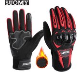 SUOMY Winter Waterproof Motorcycle Gloves Men Women Spring Autumn Motocross Biker Gloves Touch Screen Moto Cycling Gloves