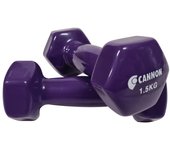 Juego de dos Pesas de Vinilo, 1, 1.5, 2, 3, 4, 5 Kg, set de Mancuernas de gimnasio para entrenamiento fitness y musculación, pesas hexagonales de vinilo, material de deporte.
