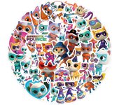 10/30/50/100pcs Cute Super Kitties Stickers Anime Kawaii Cartoon Waterproof Kid Toy Decals Graffiti DIY Computer Phone Suitcase